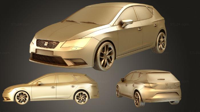 Автомобили и транспорт (Комплект Seat Leon 2013, CARS_3407) 3D модель для ЧПУ станка